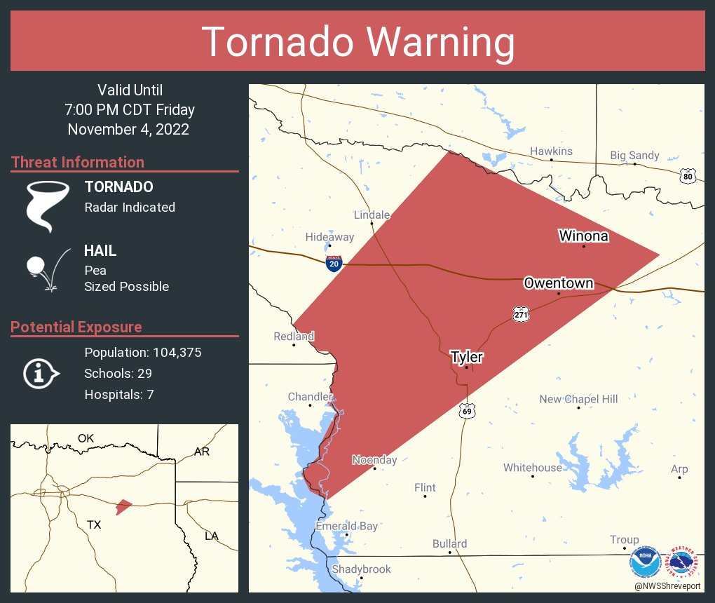CityofTyler on Twitter "RT NWSShreveport Tornado Warning including