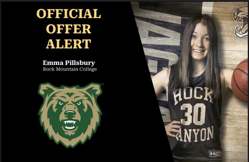 Our very own Emma Pillsbury with an offer from Rock Mountain College! So proud to say you are apart of our program💪🏼 Keep it up!!🏀