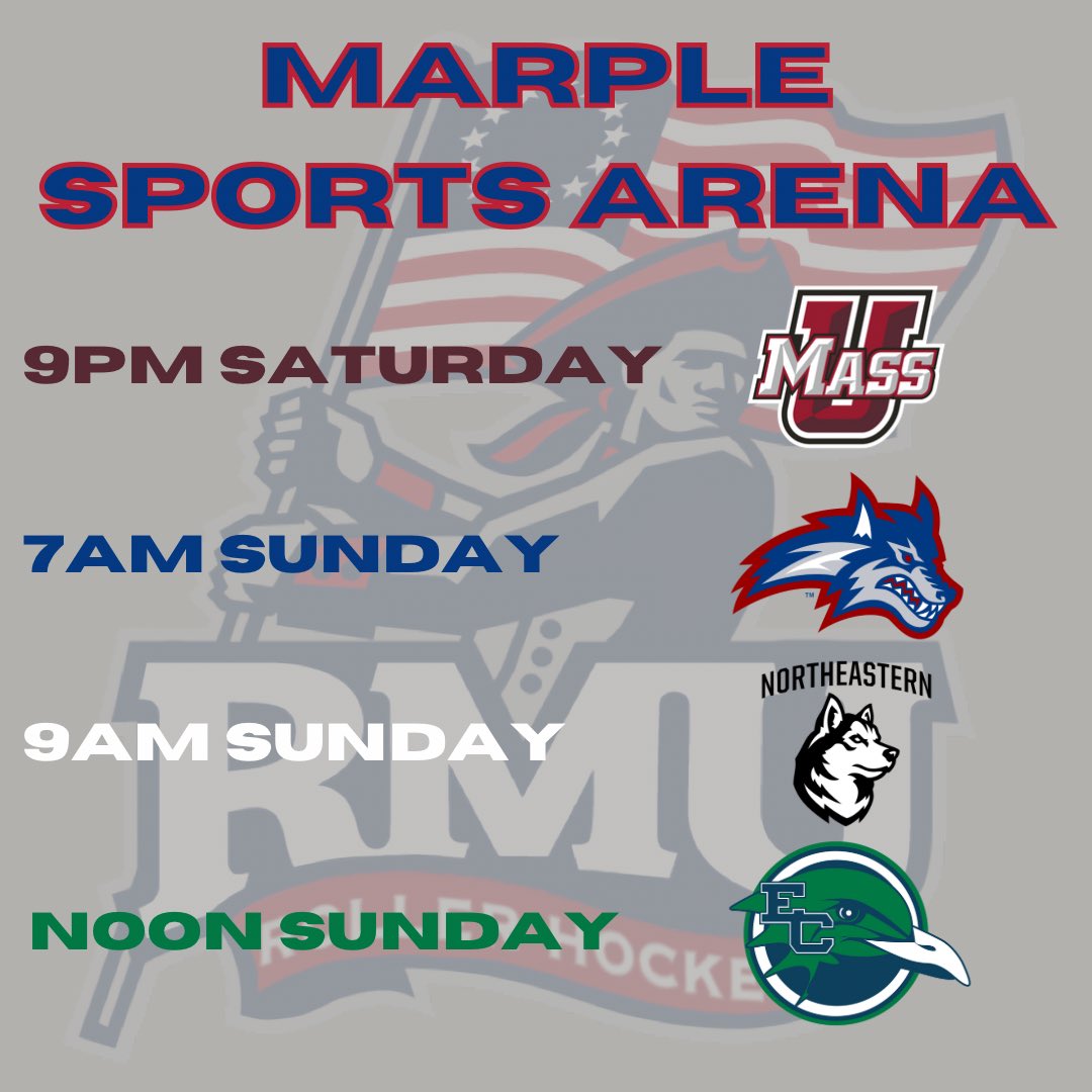 Your Colonials travel to Marple Sports Arena this weekend for the second trip of the season facing UMASS, Stony Brook, Northeastern, and Endicott.