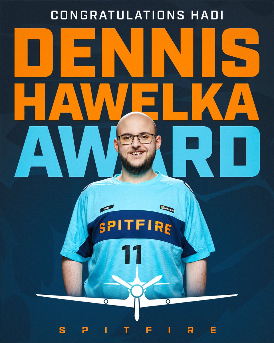 Spitfire's tweet image. The man who brings a smile to the faces of Overwatch fans around the globe - one play and one push-up at a time.

Congratulations to THE 2022 Dennis Hawelka Award winner, @hadi_ow!