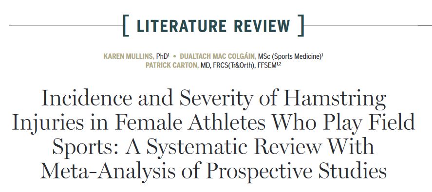 JOSPT's tweet photo. We know #Hamstring injuries are a big deal in field sports but how often do they affect female athletes playing field sports specifically?

Our latest #SystematicReview looked across prospective studies to find out 👉 https://t.co/f5LdDJRB5N

#Football #Hockey #Rugby #yourJOSPT https://t.co/qEh0weoAM3