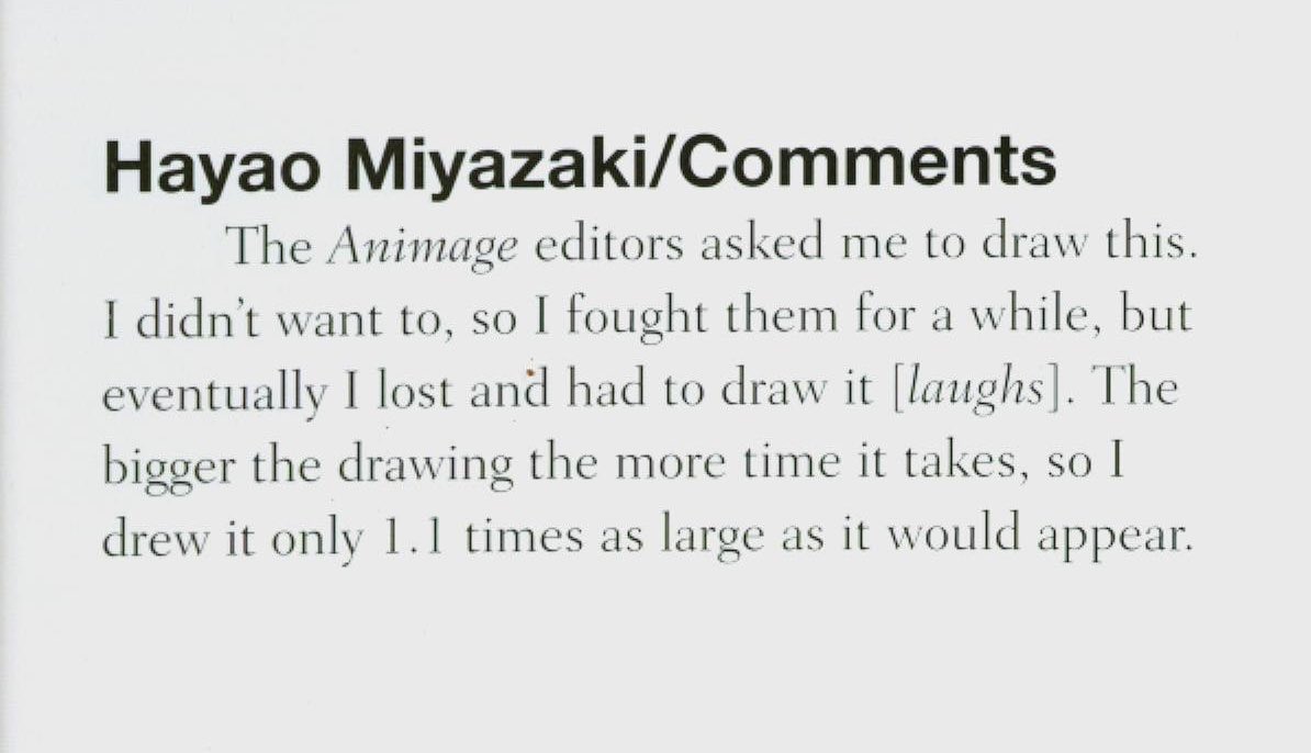 tani269's tweet image. I like how in The Art of Nausicaa of the Valley, Miyazaki’s comments are either very blunt or very relatable 😭