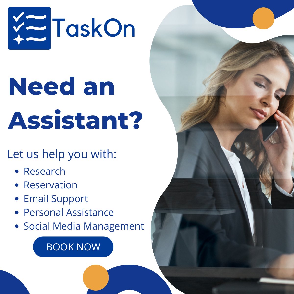 GetYourTaskOn's tweet image. Do you need a reliable personal assistant to delegate important tasks to. Luckily, TaskOn can help with all things that are weighing you down!

Let us help you!
#assistant #admin #getyourtaskon #customerservice #assistance #assistants #agents #businessowners #productivity #Tasks