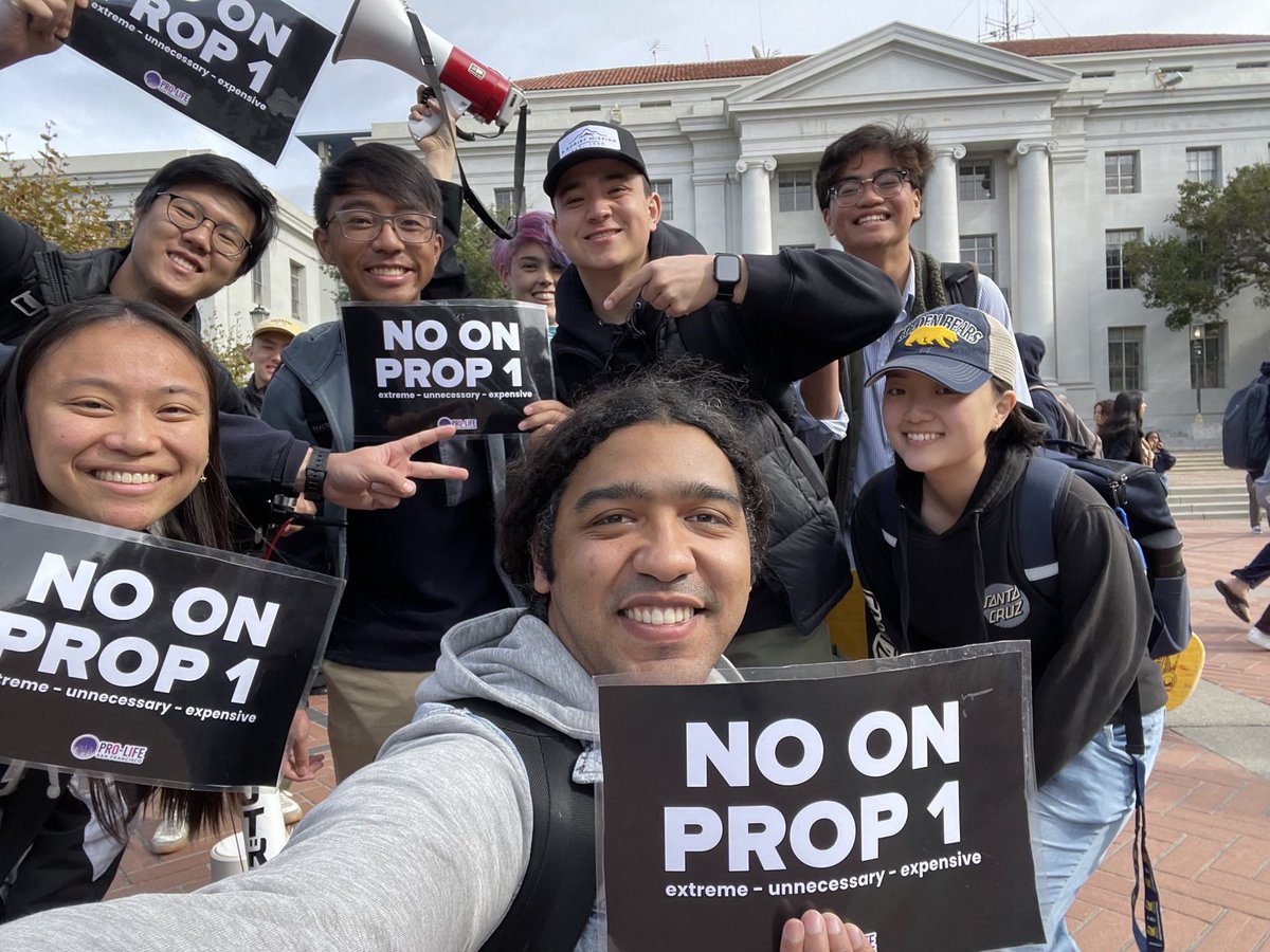 We joined activists with @berkeleyforlife this morning to stand firm against #Prop1 at @UCBerkeley ✊

#california #proposition #abortion #noonprop1 #yesonprop1 #viability #ucberkeley
