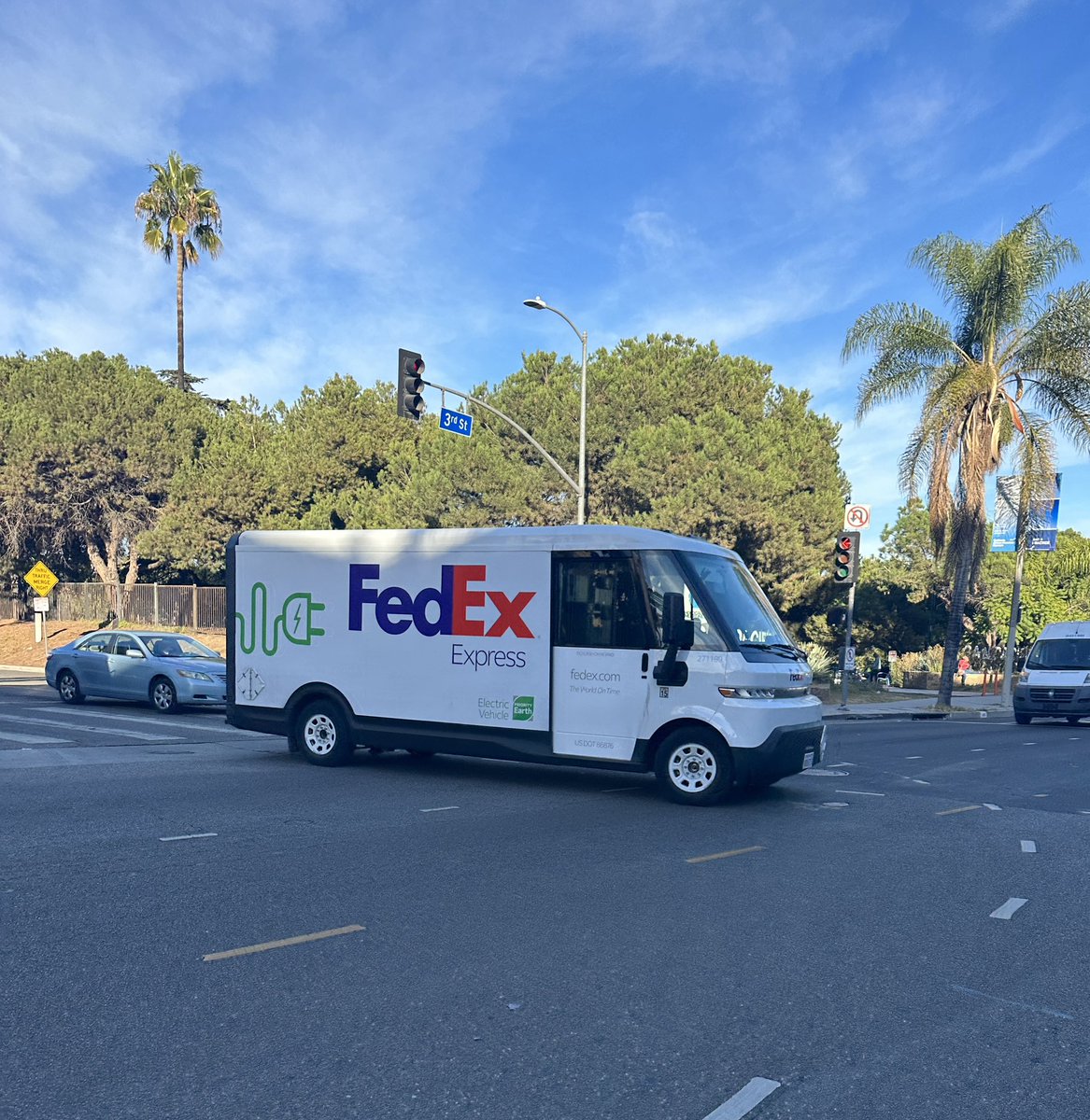 spotted one of the fancy new electric <a href="/FedEx/">FedEx</a> vans!
