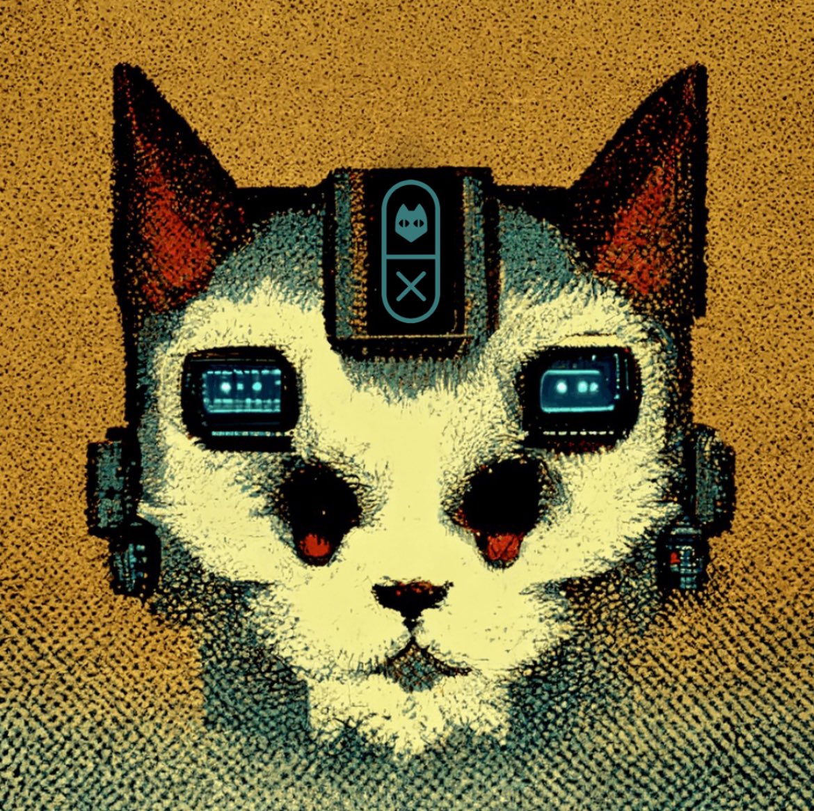 My entry into the “Imagine the Next Evolution of the CatBlox Genesis Cat” sticker design contest! #M3OW Hit the like if you think this guy is 🔥@CBLXclubhouse @CatBloxCorp