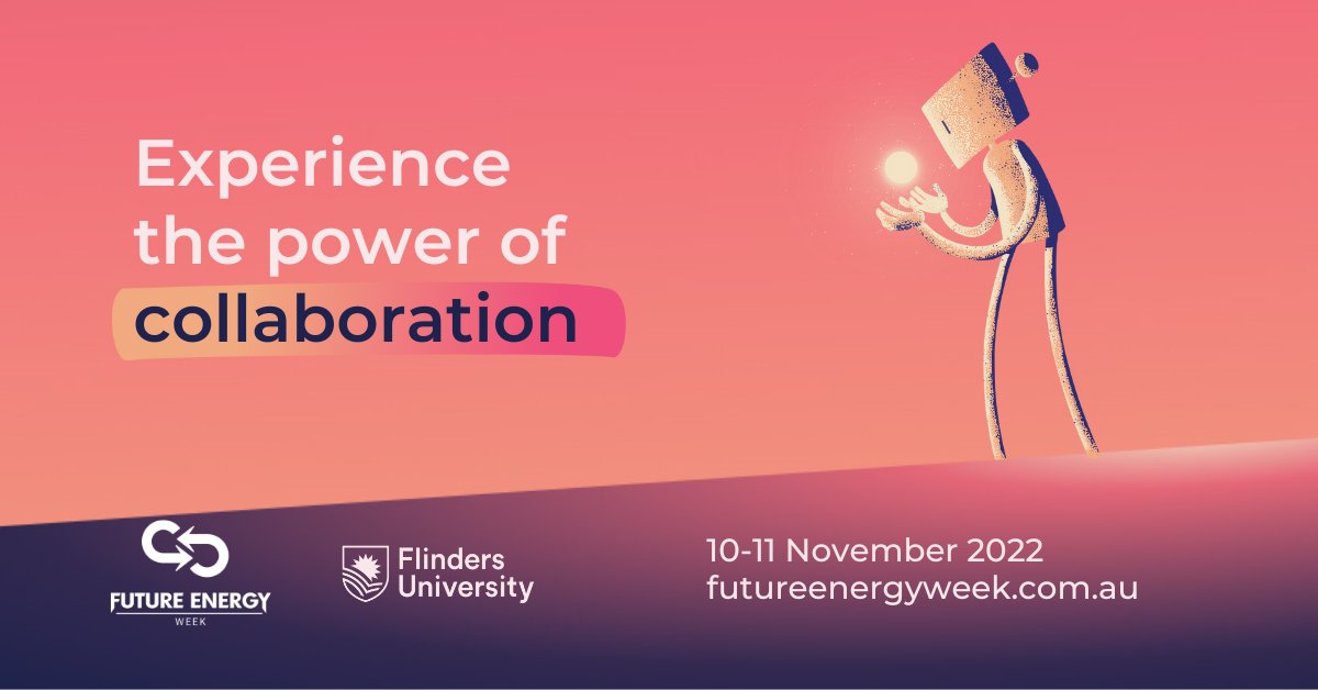 Flinders's tweet photo. Be part of the #TonsleyAccords as we design Australiaโs energy future towards #NetZero. Join innovators, government, and academia contributing to climate solutions on the 10-11 Nov at the 2022 Future Energy Week. Book now: https://t.co/AfDgKDQLQl
#FutureEnergyWeek @FutureEnergySA https://t.co/Ttif6Mfelp