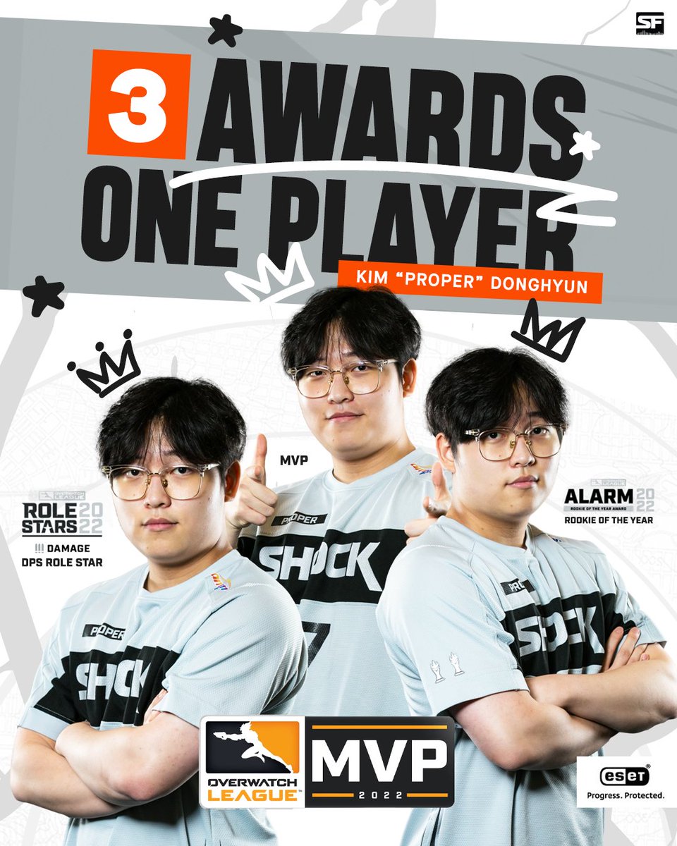 LADIES AND GENTLEMEN, THE GOAT HIMSELF @Ow_Proper IS YOUR 2022 OWL MVP ✅ ROLE STAR ✅ ROOKIE OF THE YEAR ✅ MVP #PROPERSWEEP #OWL2022 #OWLGrandFinals