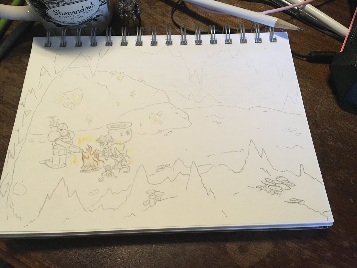 CutterL_'s tweet image. #inktober sketchs for #camping and #uhoh
D&amp;amp;D has lotso camping, so I drew our current Out of the Abyss party

#inktober2022 #inktobercamping #inktoberuhoh #sketch #DnD #DnDparty #underdark #fantasy #cave #ttrpg #campfire #shadow #monster #boggart