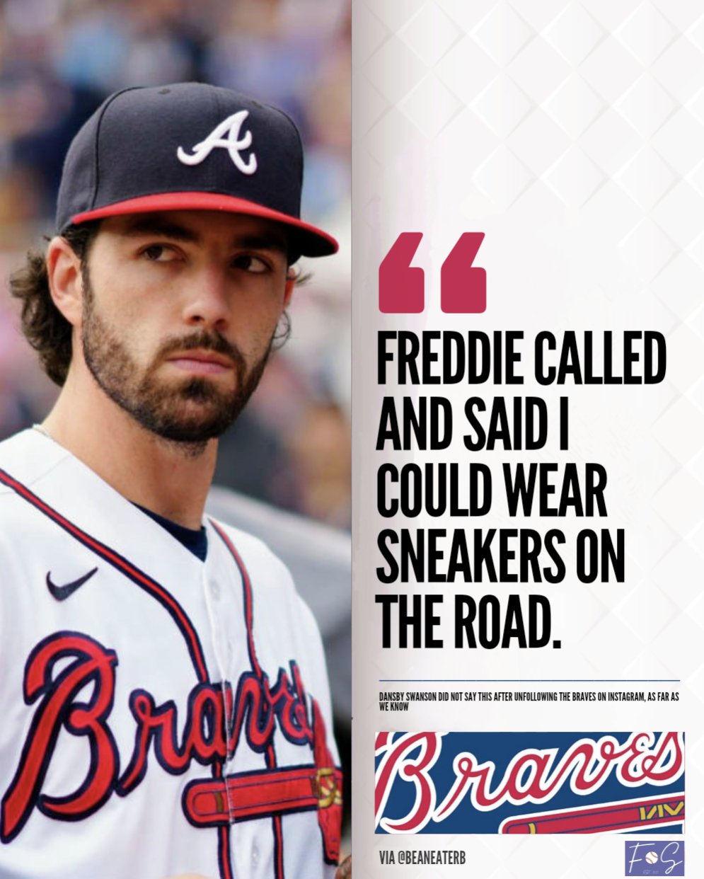 FAX Sports: MLB on X: Dansby Swanson explains why he unfollowed the Braves  on Instagram.  / X