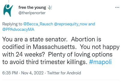 TeaPartyUSA1's tweet photo. @Becca_Rausch @reproequity_now @PPAdvocacyMA GOP made a 5 decade project out of turning over #Roe and hacked the Constitution to pack the court. SCOTUS said "We returned it to the states."
Now the minority in Mass. is dissatisfied with #RoeAct and national GOP #Pence #McConnell say they want a national ban #MaPoli https://t.co/xVx1H2EvaA