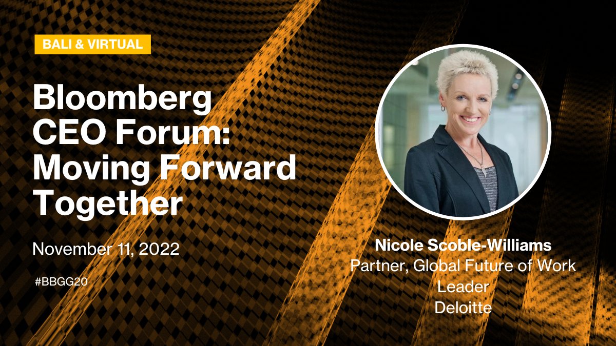 How can we prepare for a world in a constant state of disruption? @BloombergLive's @ThisIsMallika talks with @Deloitte's Nicole Scoble-Williams about the importance of reskilling at #BBGG20 11/11. bloom.bg/3N9TMuO