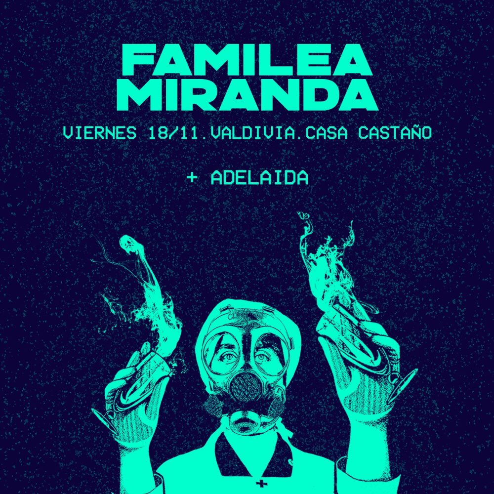 laratabluesera's tweet photo. Familea Miranda + Adelaida en Valdivia 18/11
Familea Miranda vuelve a Chile después de 5 años. Se presentan Primavera Sound y estarán en Valdivia el 18 Nov en Casa Castaño.  Serán acompañados por los grandes Adelaida.
Tickets https://t.co/gqncqDlmsU @FamileaMiranda https://t.co/ZW5IaJbRl5