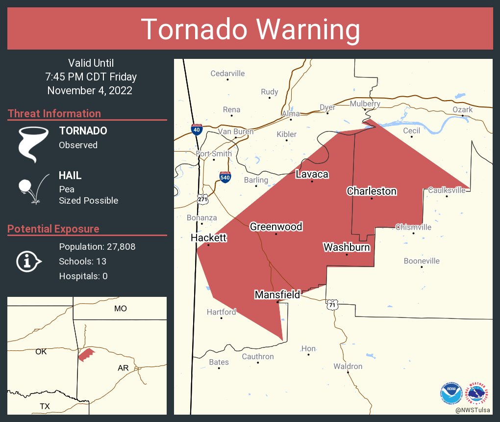 NWS Tornado on Twitter "Tornado Warning continues for Greenwood AR