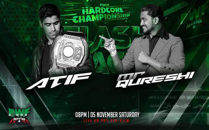 PwfpOfficial's tweet photo. Mega Event Flashback Match Card for November 5th. 

#PWFP #TKO #Flashback #ProWrestling #Elev8Pro #VIPWrestling #RumbleInPakistan #WorldWrestlingChampions #WWC #Dreamworld #PAF #Karachi #Pakistan #Talent #WWE #K21 #Boltv #Arysports #Ptvsports #Dfw #Dpw #Awf #AIWF https://t.co/GtZaY7F2Us