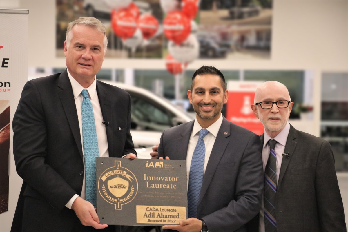 Destination_AG's tweet image. We recently shared a special moment with our partners and associates to celebrate the CADA Laureate Award for Business Innovation, bestowed upon our Managing Director and Dealer Principal, Adil Ahamed. Adil joins our President Aziz Ahamed, who won the award in 2019.