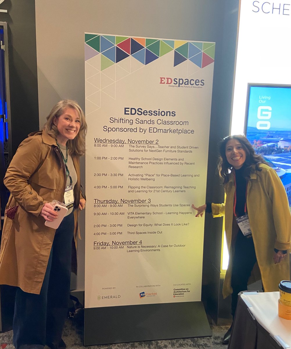 menchacamustang's tweet photo. Ms. Loyola and @katemraw were in Portland☔️ presenting on The Surprising Ways Students Use Space🪑at the #EdSpaces2022 conference! @LPAinc https://t.co/2705h2twU1