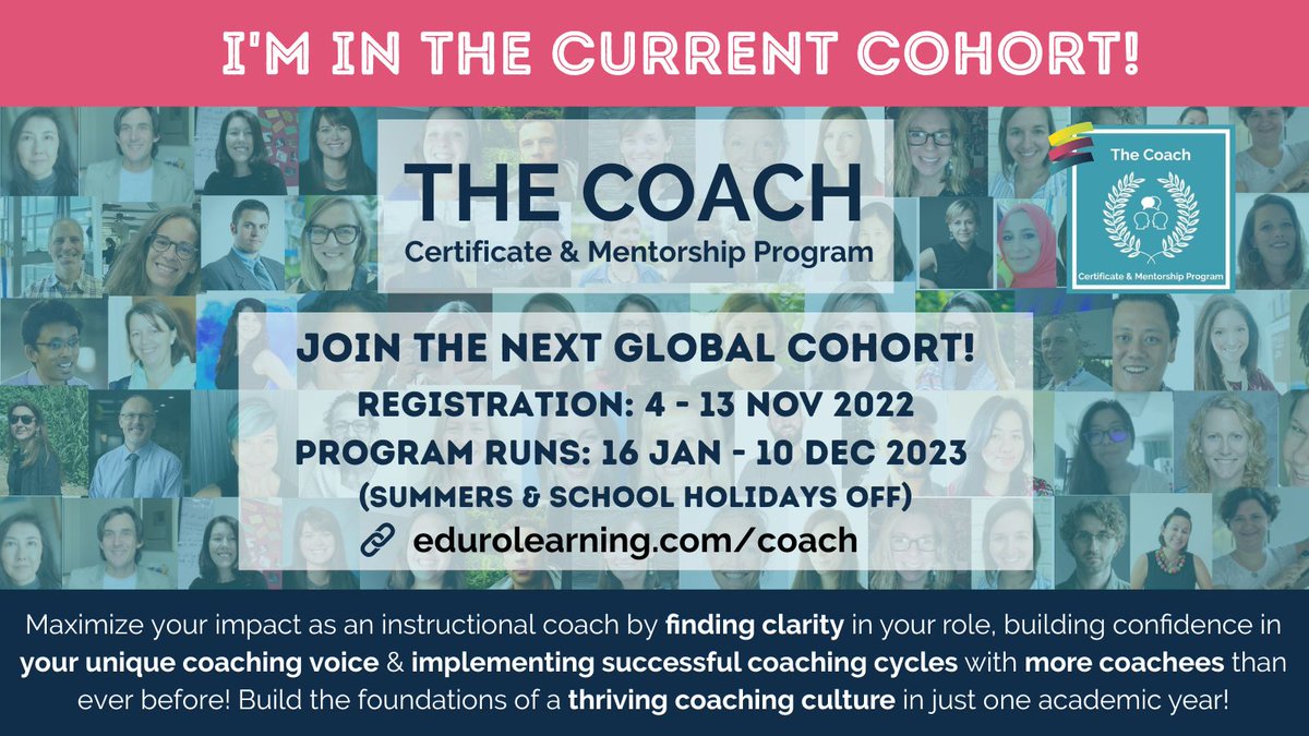 Before I joined The Coach, I was unsure about my voice &amp; vision as a coach.
Now that I’m in the program, I feel more confident, supported, &amp; knowledgeable. 
I would recommend The Coach to an aspiring or growing coach because it's customizable.
@edurolearning #coachbetter