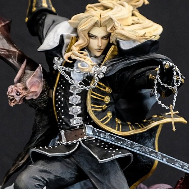alucarddaily's tweet photo. Alucard &amp; Richter from Figurama's Symphony of the Night statue 🦇 https://t.co/hnG84WuDS9