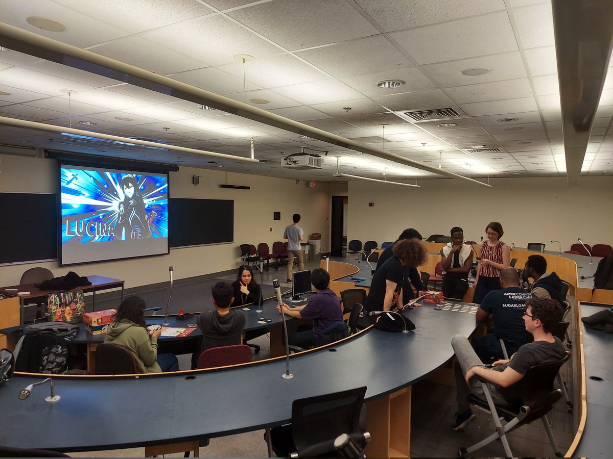 Having some fun at the ChEGS board game &amp; pizza night!