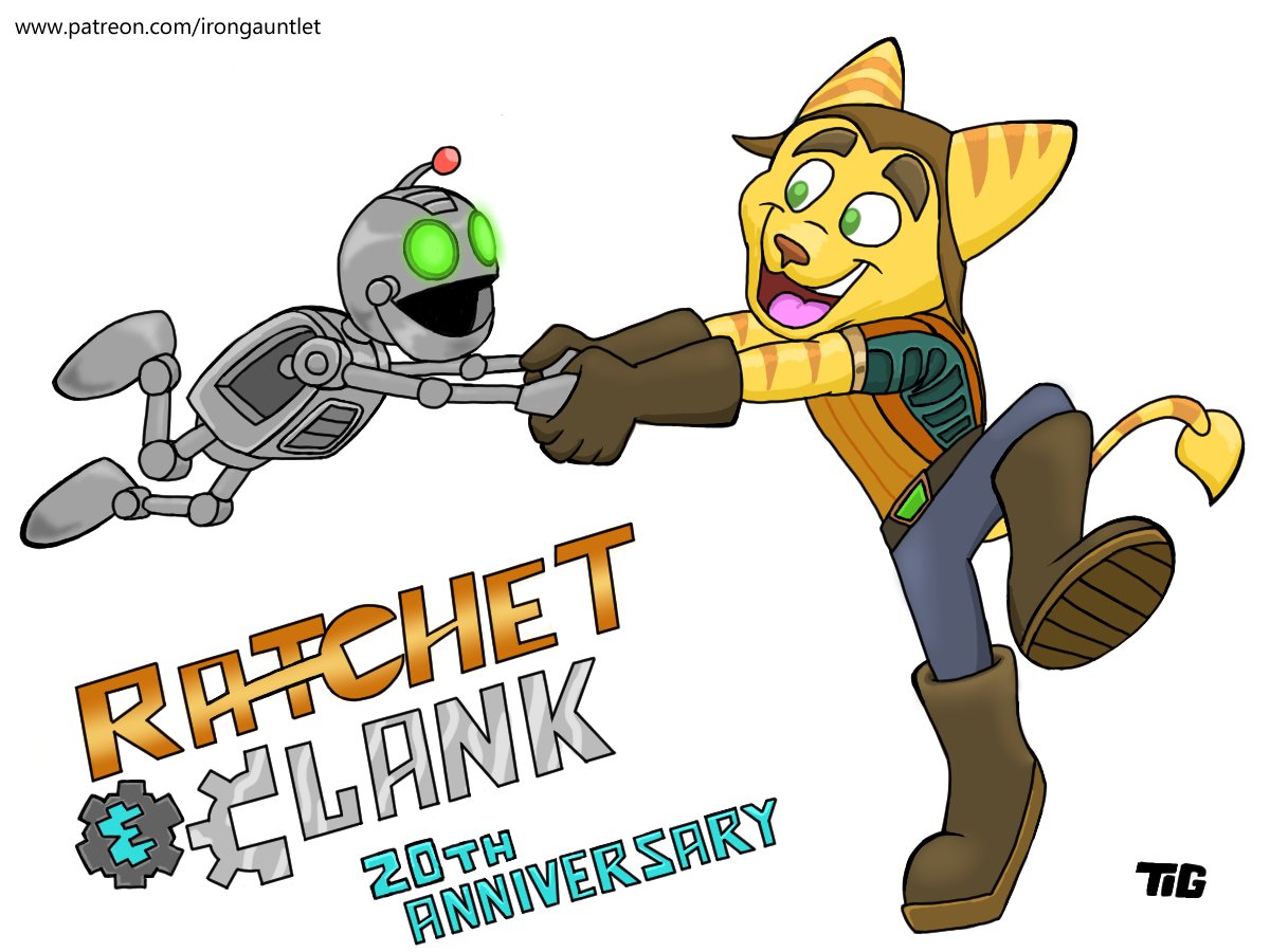Another video game 20th anniversary this year! November 4th marks 20 years of the Ratchet and Clank series. So fan art again! #Ratchet20