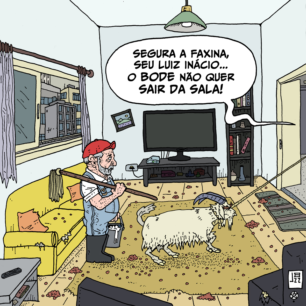 Por <a href="/BacellarArte/">João Bacellar</a>

Alguém tinha dúvidas de que o Biroliro ia tentar imitar seu american idol? Assim como Trump, depois de emporcalhar tudo, o bode se recusa a deixar a sala... Não se enganem com a última declaração vitimista... Veremos muito esperneio até Janeiro!
#acabolsonaro