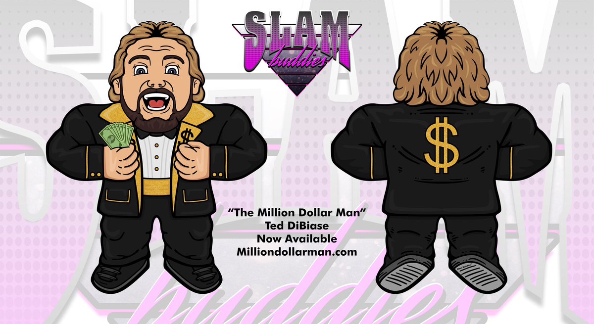 Any wrestler can have a buddy from @SlamBuddies, but only Ted DiBiase can have a Million Dollar Buddy!  Ha ha ha ha ha ha!

Order today to reserve one of the first 25, they won't last long!

Available at milliondollarman.com