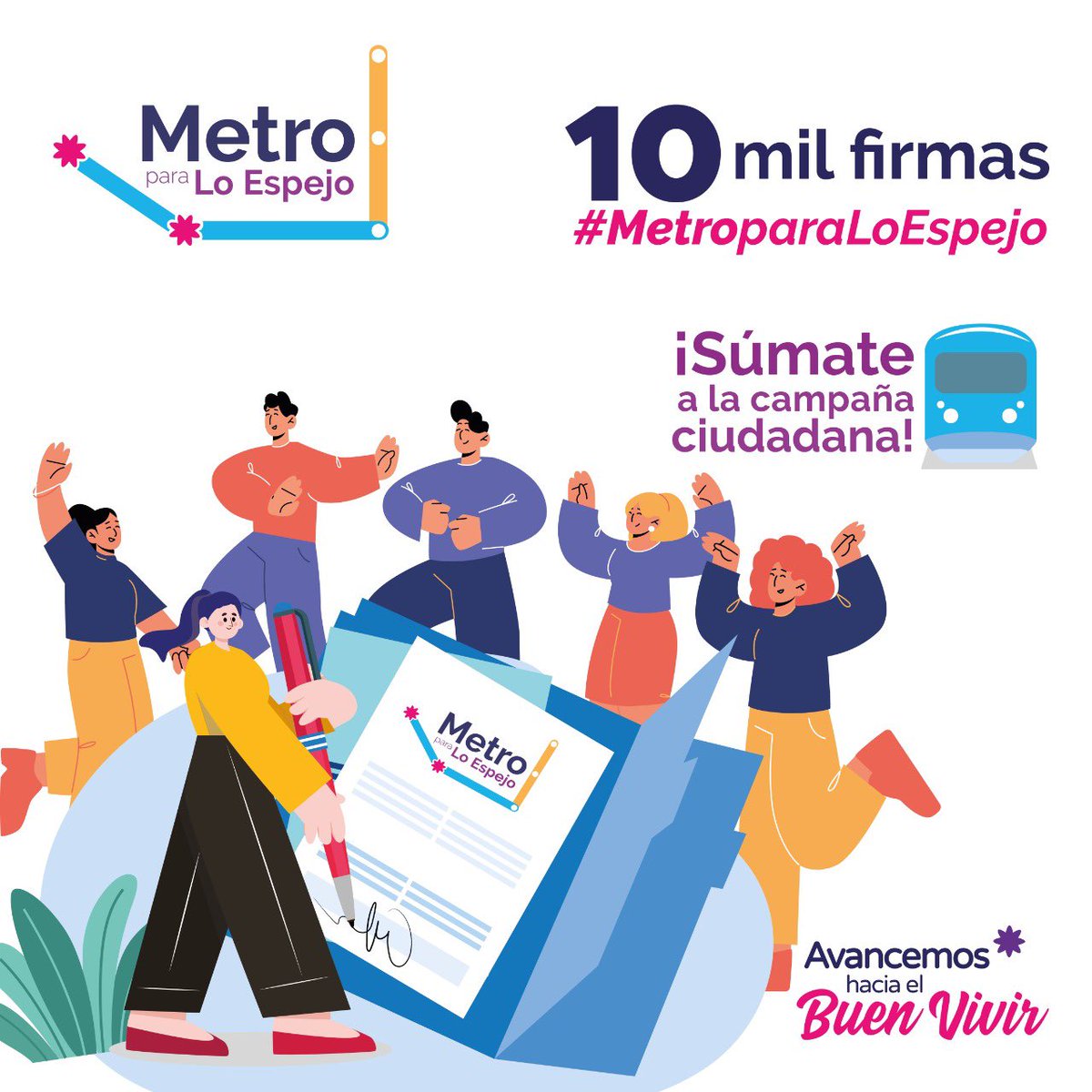 ¡Adivinen! ✍️Tenemos un gran desafío, conseguir 10 mil firmas para Lo Espejo. ¿Se suman? Pueden firmar en forms.gle/B7gDrcExT5kUXd… #MetroparaLoEspejo Hoy somos la única comuna de la #RM que al 2030 no tendrá una estación de #Metro. #JusticiaTerritorial para #LoEspejo es hoy! ☝🏽