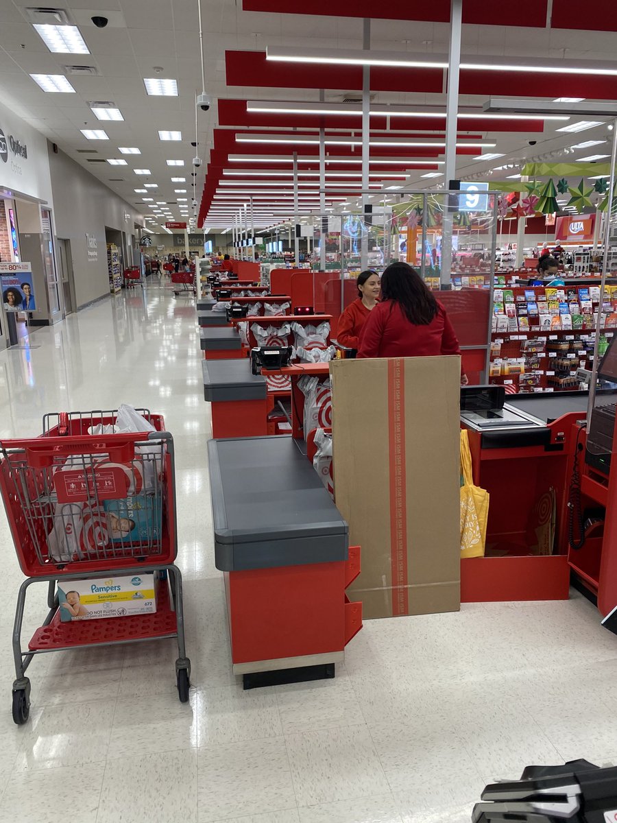 Friday night at Target, big box retail not long for this world.