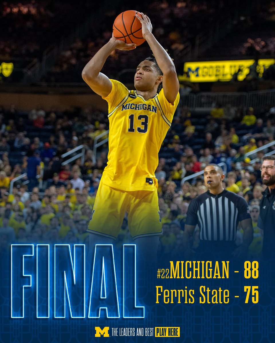 That's all from Crisler! See you back on Monday for the real deal 😉

JH: 30P / 10-12 FG / 4R
KB: 21P / 3-5 3PT / 1A / 1S
HD: 9P / 5R / 2B

〽️🏀 | #ForCompetitorsOnly
#GoBlue