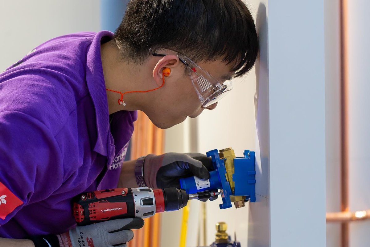 IAPMO's tweet photo. 💪 All hands-on deck here in Lahr, Germany. Building a modern hygiene infrastructure requires a different skill set for today's advanced technologies. #WorldSkills #SkillsChangeLives #SkillsChangeWorlds #IWSHFoundation #WorldPlumbingCouncil #PlumbingChampions https://t.co/fcGDqjMD67