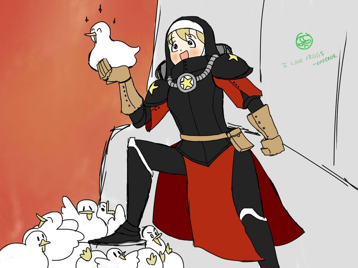 In the grim darkness of the 41st millennium, there is only ducks.

#LittleNuns