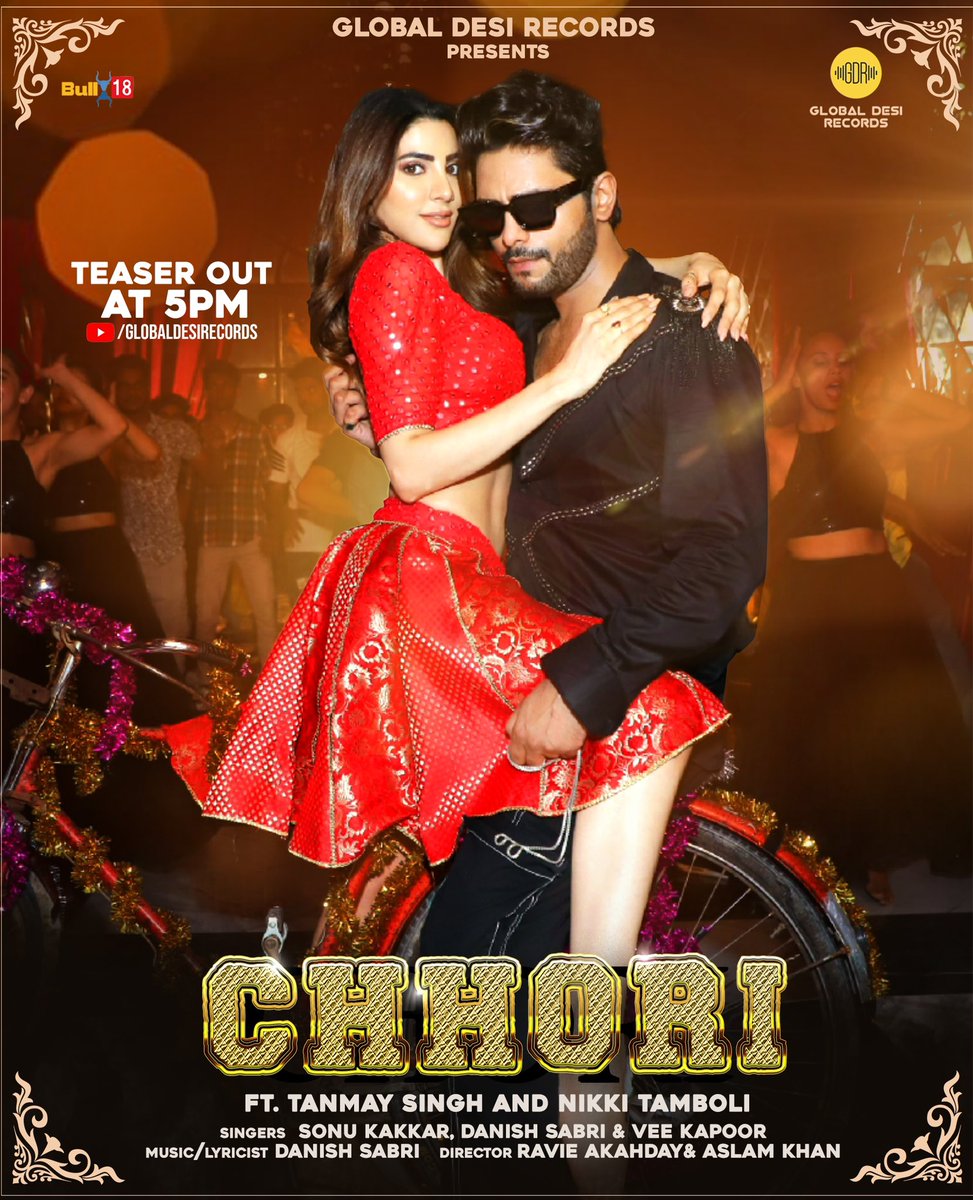 Get ready to Grove with Chhori  and Chhora 
 of the year 
*Teaser out at 5 pm*
#chhori #gdr #globaldesirecords @globaldesirecords

@Globaldesircrds
@Gdr.twitter2022
@tanmayssingh9@nikkitamboli @sonukakkar @amorani01@prathzz 
@shikha281091