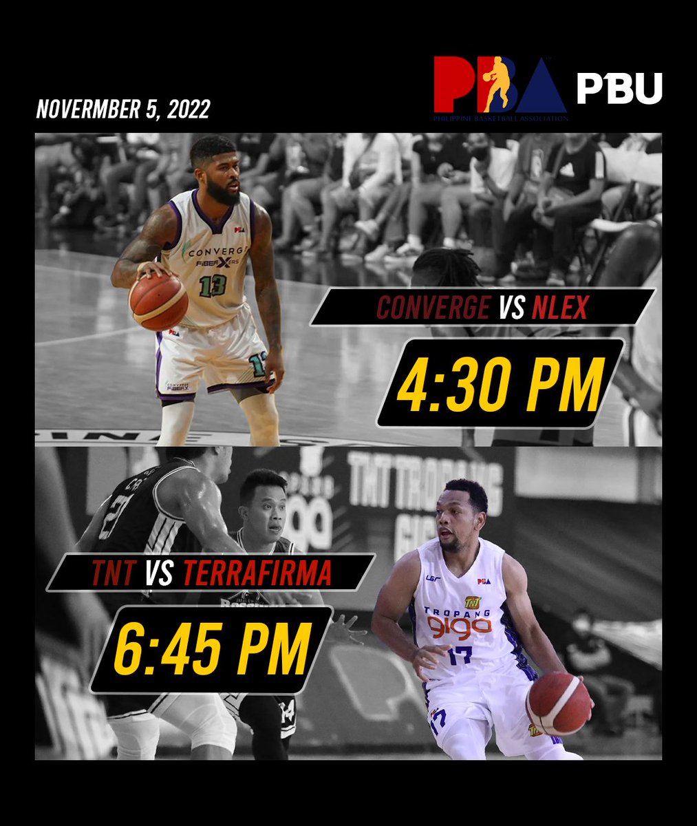 Official_PBU's tweet photo. PREVIEW: PBA November 5 Games

Read the complete story at https://t.co/k3Zq6uLZg6

#PBA #ConvergeFiberXers #NLEXRoadWarriors #TNTTropangGiga #TerraFirmaDyip #basketball #sports #SBP #fyp #PBU https://t.co/NE9oG3U1tH