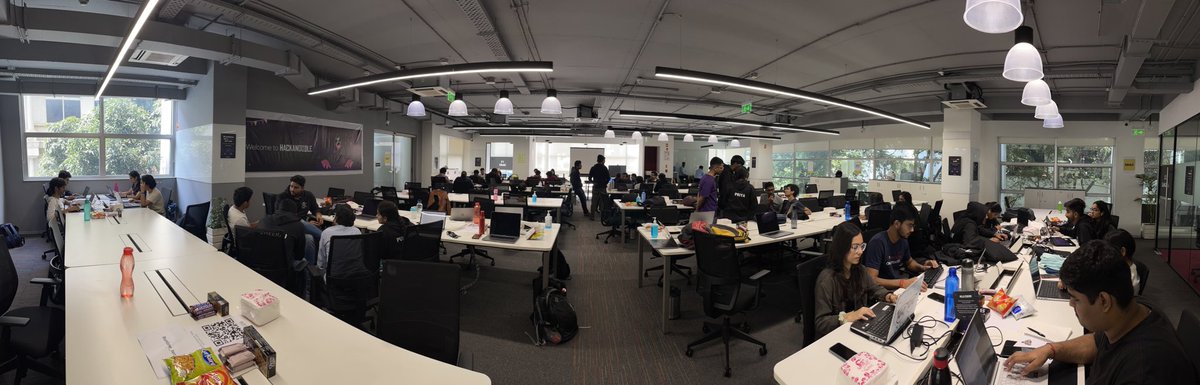 justabu's tweet photo. Busy Saturday here at #hackanoodle Bangalore
#hackathon
#zomato
#blinkit https://t.co/L37SuEXUo3