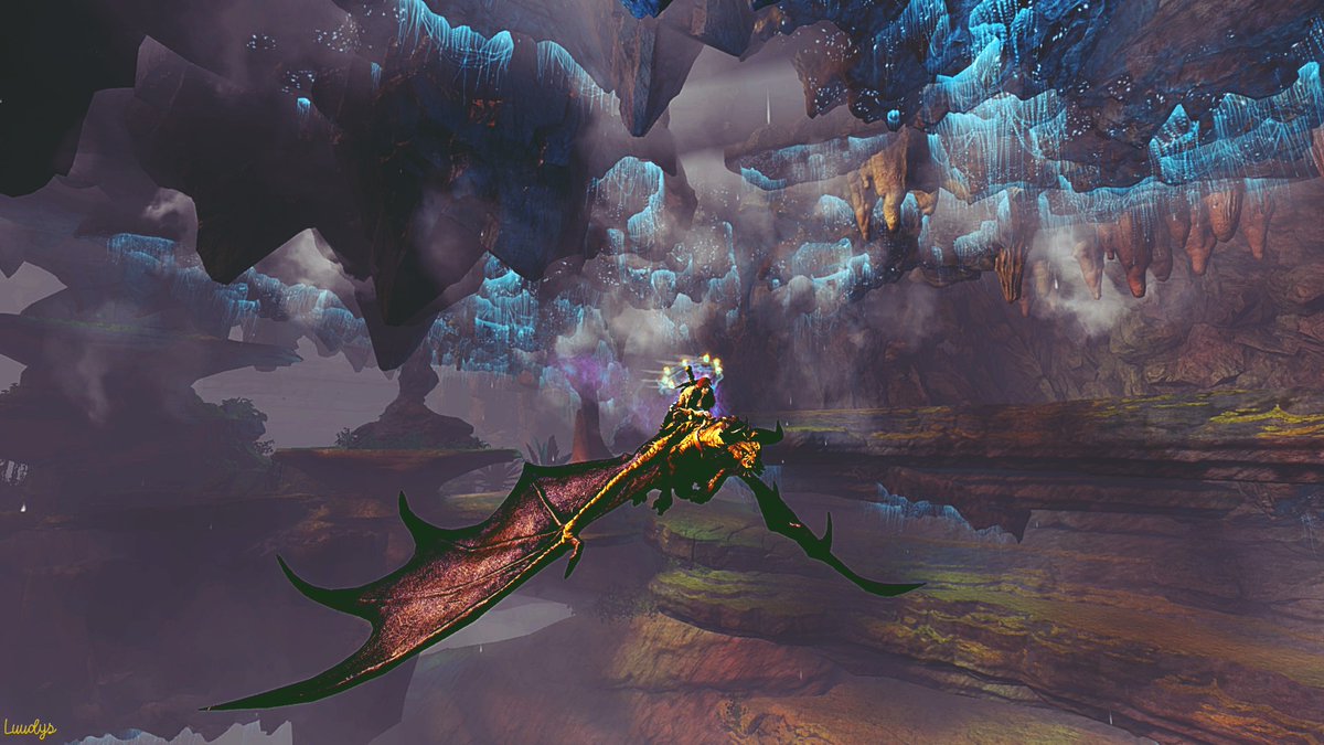 LuudysDen's tweet photo. It feels good to be back in Tyria π
#GuildWars2 #GW2 #screenshot #LivingWorldSeason3 #LWS3 #skyscale #dragon #landscape #flyingmount #cave #videogame #MMO #MMORPG #gaming #onlinegaming #PCgaming https://t.co/J1oJVPfDiS