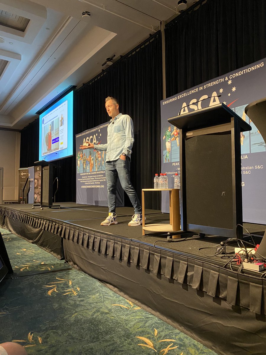Rapping up the formal aspects of the <a href="/the_ASCA/">Aus S&C Assn</a> International Conference we are being informed by Martin Buchheit <a href="/MartinBuchheit/">Martin Buchheit</a> on high intensity training #aerobic #capacity #intervals