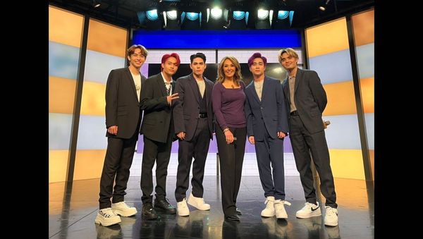 tribunephl's tweet photo. SB19 MAKES US TV DEBUT

LOOK: P-pop group SB19 achieves a milestone -- appearing on US television, at the FOX 5 morning show Good Day New York, to perform their hit single "WYAT." | via @Tribunephl_Kim 

(📸 @SB19Official / Instagram) 

@SB19_ATINph | @TribuneLife https://t.co/HIrJRuur76