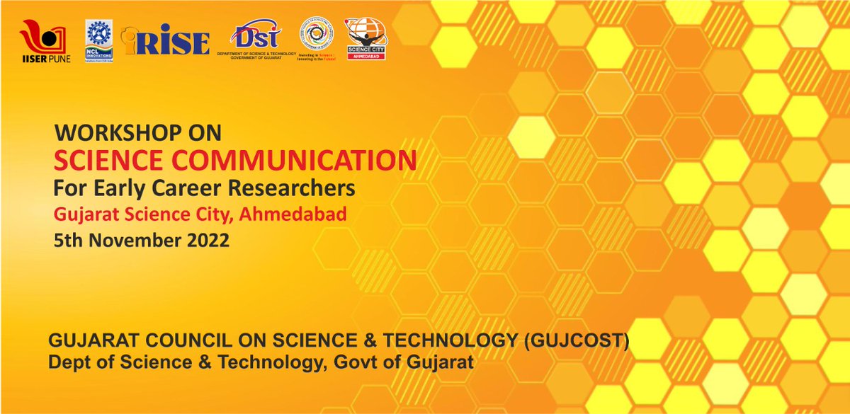 #ScienceCommunication is all about telling a story, a #story that #inspire others about its prospectives and features- explained Dr TV Venkateswaran of #VigyanPrasar at the Science Communication workshop organised by @IISERPune @csir_ncl @InfoGujcost @GujScienceCity @dstGujarat
