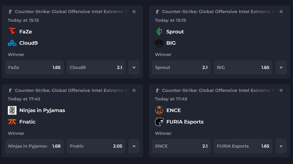 The #IEM Rio Legends Stage is set! 

Tell us which of these first round matchups you're excited for - TwitterGuy will gift one CSGO fan $75!