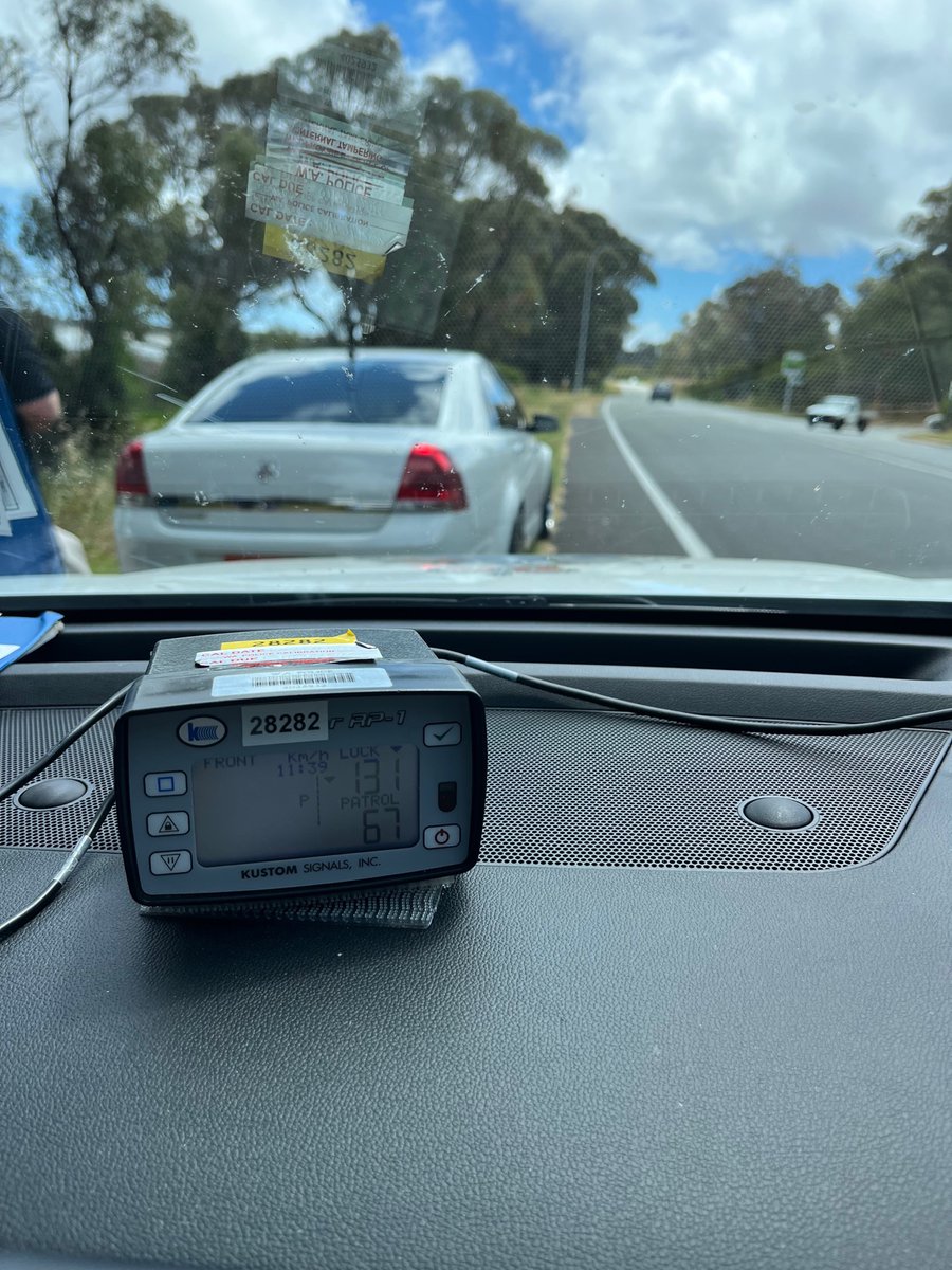 RoadPolicingWA's tweet photo. Teg South Officers patrolling Baldivis today. Detected this vehicle 51 km/h over the posted speed limit. Loss of vehicle and a date with the magistrate. #getthebus #anotheroneoftheroad #fbman https://t.co/rAKBI8D5rr