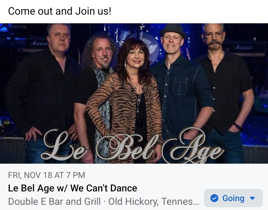 Nov 18th with We Can't Dancea Genesis Tribute Band!

#music #thelowryagency #Nashville #musicians #guitar #rockmusic #heavymetal #hardrock #melodicrock  #classicrock #lebelage
#tributeband #nashvillelivemusic #patbenatar #neilgeraldo #coporateevents #partyplanners #partyband