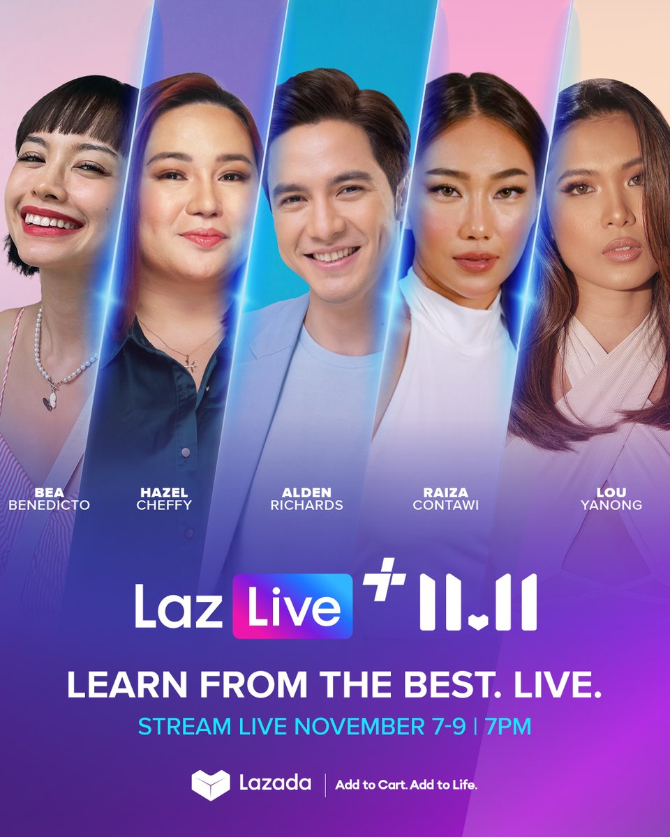 Fashion hacks, new recipes, beauty routines—ano'ng gusto mong matutunan ngayong 11.11? 😍

Set reminders for #LazLivePlusPH and WIN a ₱1,000 voucher for #LazadaBiggestSale!
💃 lzd.co/LazLivePlus-Be…
🍽 lzd.co/LazLivePlus-Al…
✨ lzd.co/LazLivePlus-Ra…

#LazadaPH1111 #LazadaPH