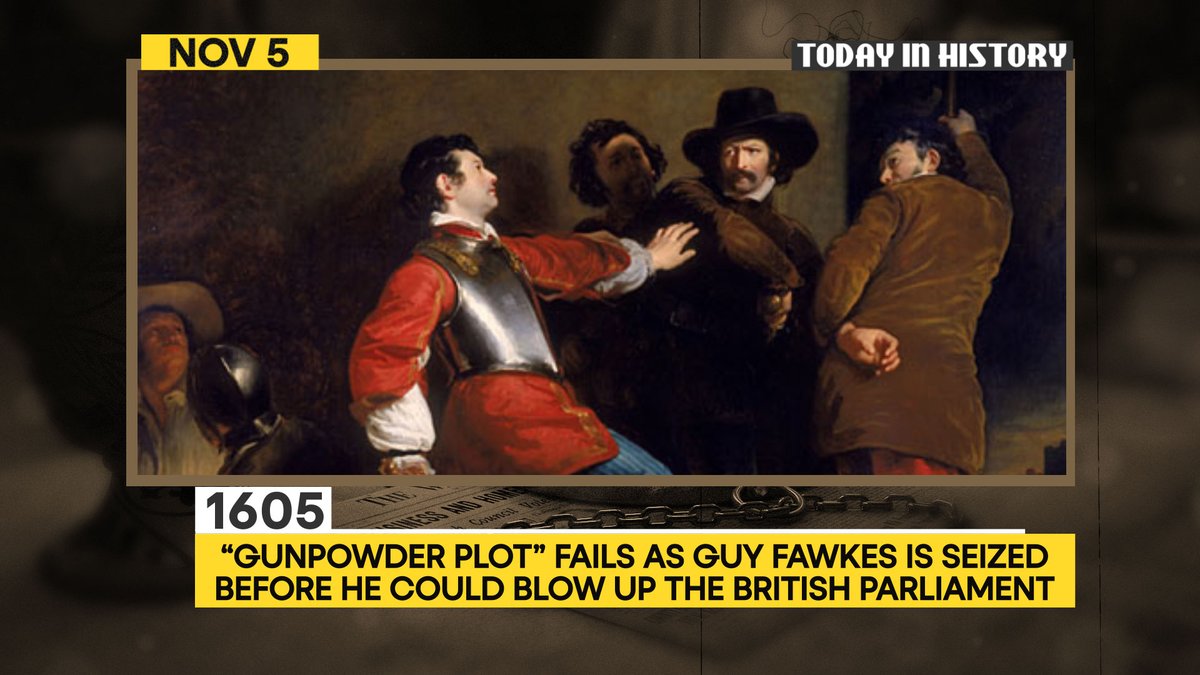 WIONews's tweet image. #TodayInHistory |  1605: “Gunpowder Plot” fails as Guy Fawkes is seized before he could blow up the British Parliament