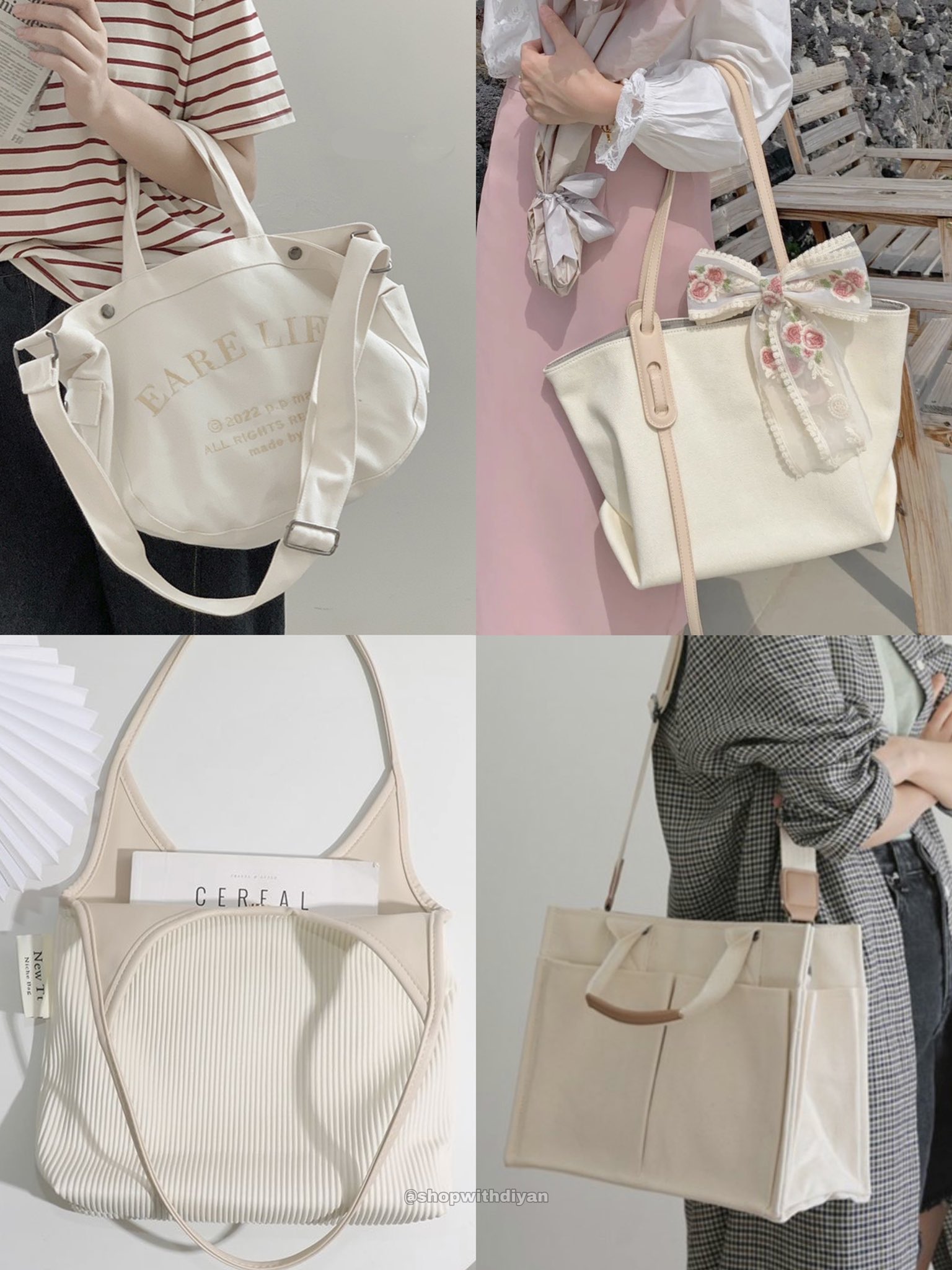 Diya N on X Aesthetic and minimal design tote bag sling bag for students with large capacity. https t uPVeQSvZUO X