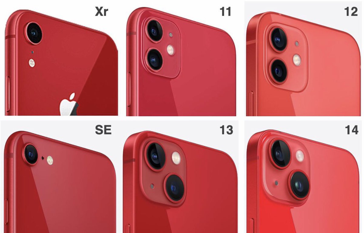 TheAppleDesign's tweet image. Which is your favourite Product Red iPhone in all iPhones