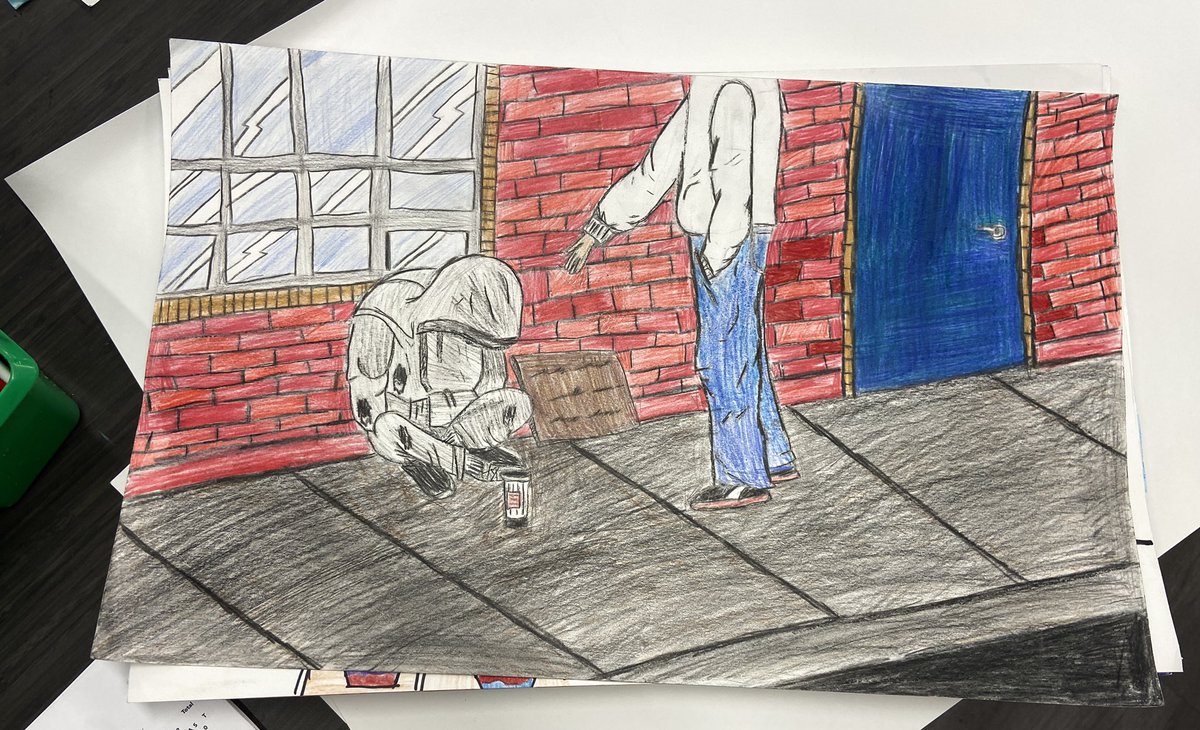 We focused on compassion in art this week. What a perfect tie into our Positivity Project focus for the week “Other People Mindset-My Words and Actions Affect Others.” #BeTheDifference #GrowingGreatness <a href="/aledo_ms/">Aledo Middle School</a>