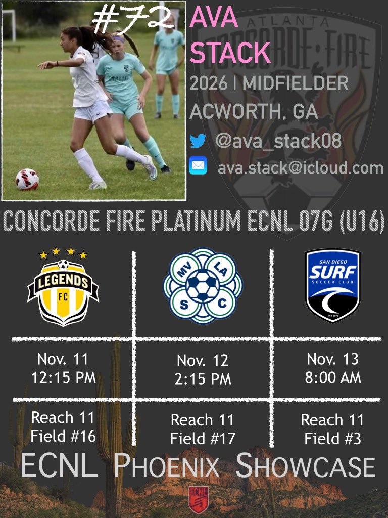 ava (@ava_stack08) on Twitter photo One week until ECNL Phoenix showcase! <a href="/Concorde07G/">Concorde Fire Platinum ECNL 06/07</a> <a href="/USYNT/">U.S. Soccer YNT</a> <a href="/ECNLgirls/">ECNL Girls</a> <a href="/TopDrawerSoccer/">TopDrawerSoccer</a> One week until ECNL Phoenix showcase! <a href="/Concorde07G/">Concorde Fire Platinum ECNL 06/07</a> <a href="/USYNT/">U.S. Soccer YNT</a> <a href="/ECNLgirls/">ECNL Girls</a> <a href="/TopDrawerSoccer/">TopDrawerSoccer</a>