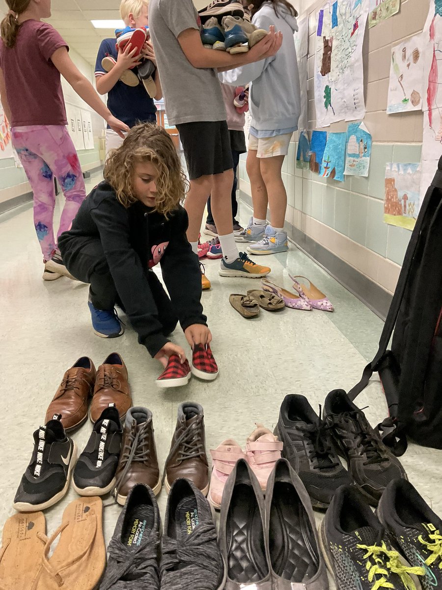 We did it! These 5th graders from @FlintHillES collected 209 pairs of shoes 👟 for our class service project Walk In Their Shoes 👍🏻 The shoes will go a long way to helping students in at risk Kenya 🇰🇪 I couldn’t be any prouder #ONEkindactvienna #FHESIlluminates #FHESfamily