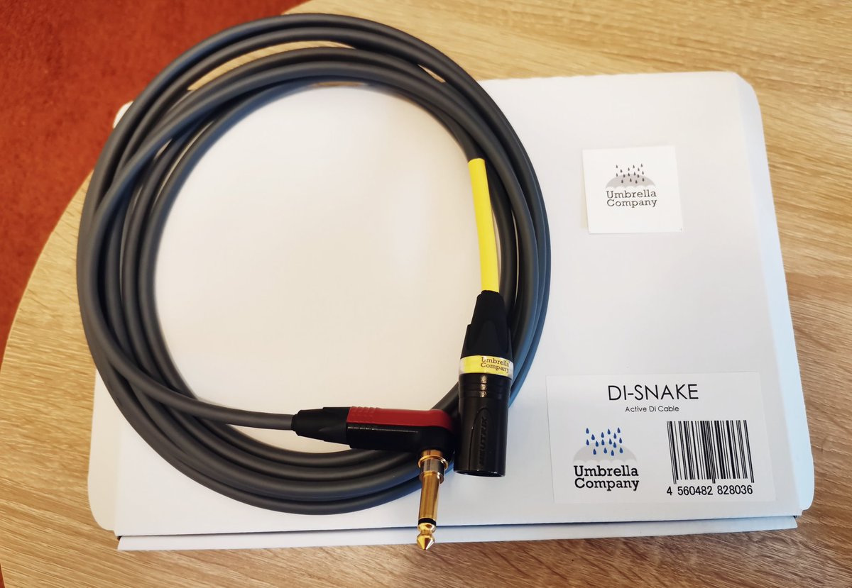 daisukeongaku's tweet photo. アクティブのDIケーブル。
劇的にアコギのライン臭さが軽減したのです。
Umbrella Company / DI-SNAKE (Active DI Cable)
@UmbrellaCompan5
@gizmomusicjapan https://t.co/sAjyHoxzxb